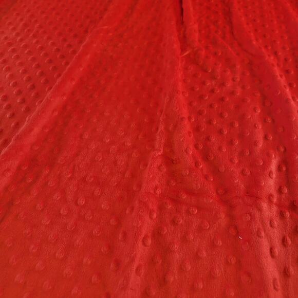 Soft Red Minky Dot Fabric 2 Yards x 63"  Polyester Plush Craft Sewing Material - Picture 1 of 13
